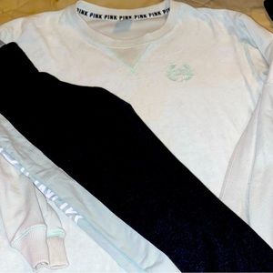 PINK sweatshirt and leggings